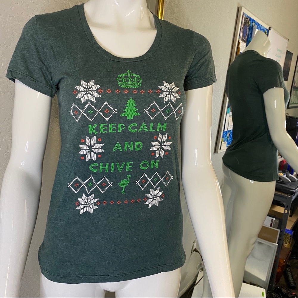 TheCHIVE Ugly Sweater Keep Calm Women’s tee